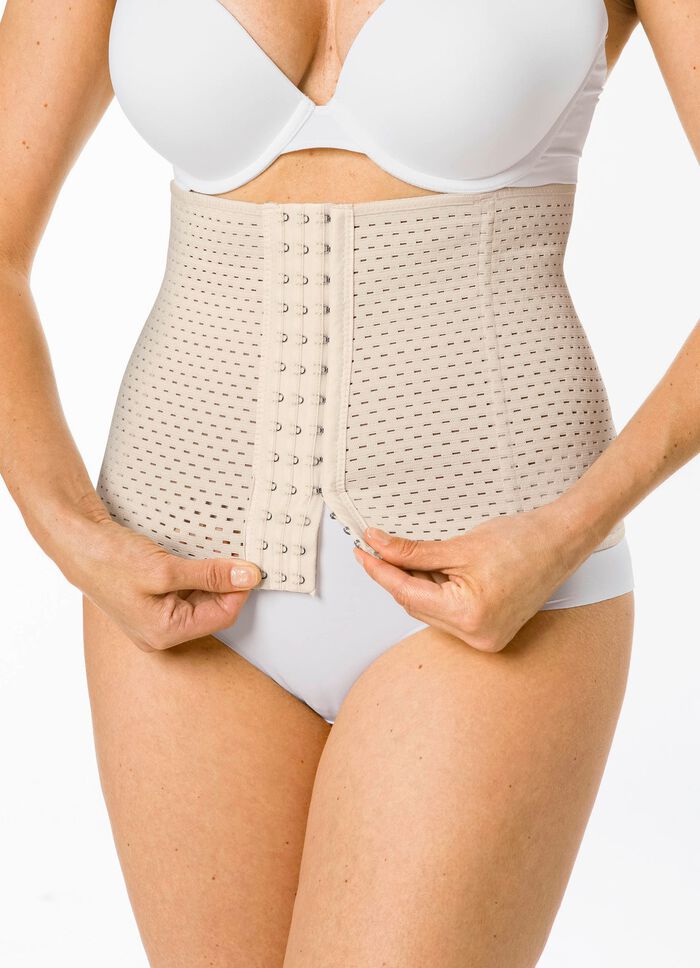 Slanke riem met haak-oogsluiting aan de voorkant 