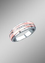 Massieve damesring met synth. zirkonia 