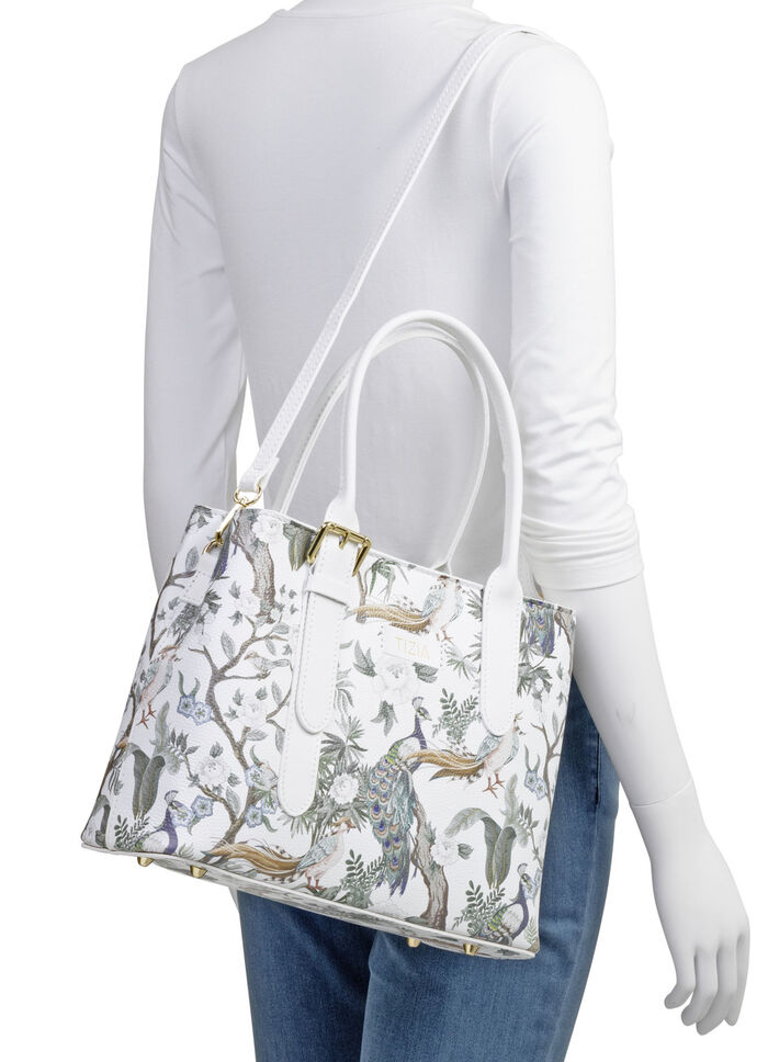 TIZIA, tas, dames, met afneembare, verstelbare schouderband WEISS-JADEGRÜN