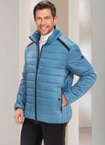 Gewatteerde blouson in 2 kleuren DUIFBLAUW