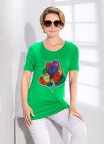 Lang shirt met strass-versiering GROENTE