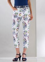 Broek met kleurrijke inkjetprint 