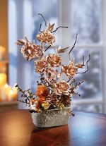 Rozenarrangement in een kom 