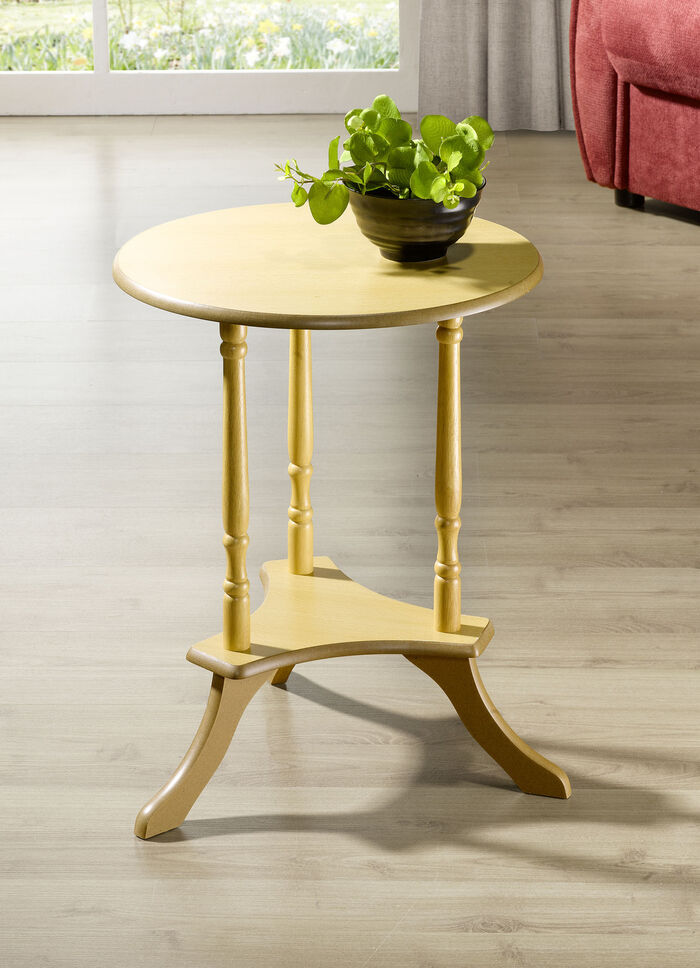 Gedeeltelijk massieve bijzettafel BEUK