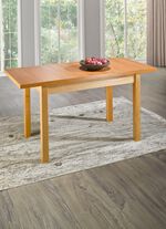 Eettafel met verlengstuk en poten van massief elzenhout 