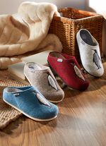 Pantoffel van wolvilt 