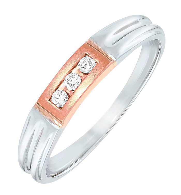 Hoogwaardige partnerring in bicolor 