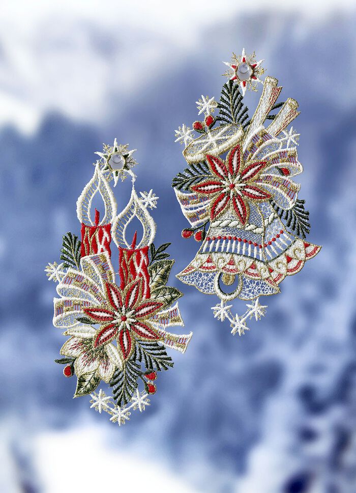 Raamschilderij, 2 stuks, met zuignappen 