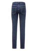 Elegante jeans met handgeschilderde bloemmotieven 