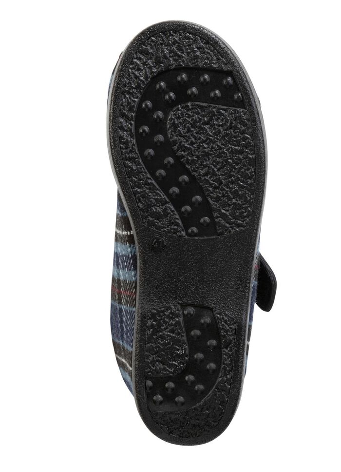 Enkellaarsjes van geruit textielmateriaal 