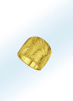 Damesring, machinaal stervormig gegraveerd 