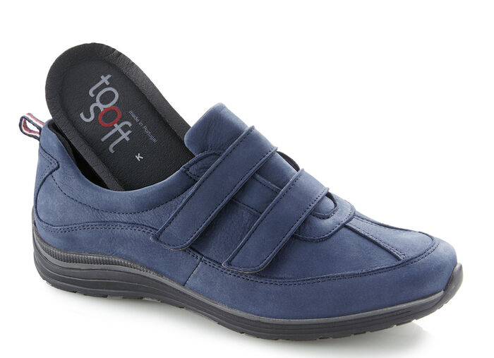 Toosoft pantoffels met gewatteerde textielvoering MARINE