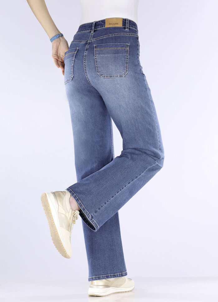 Jeans met modieuze zakken aan de voorkant DENIM BLAUW