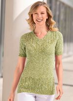 Trui gemaakt van gem&ecirc;leerd garen AVOCADO