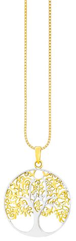 Zilveren levensboom hanger 