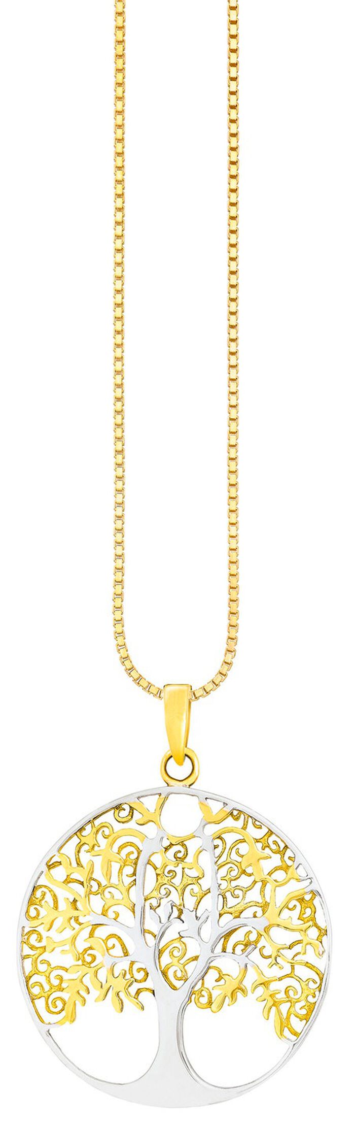 Zilveren levensboom hanger 