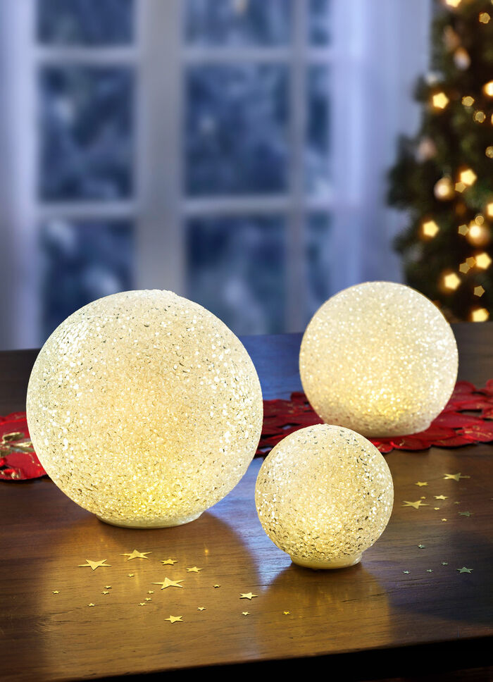 LED-bal op batterijen, set van 3 