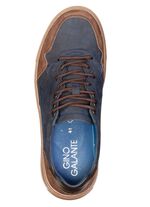 GINO GALANTE, klassieke heren veterschoen, met uitneembaar voetbed MARINE