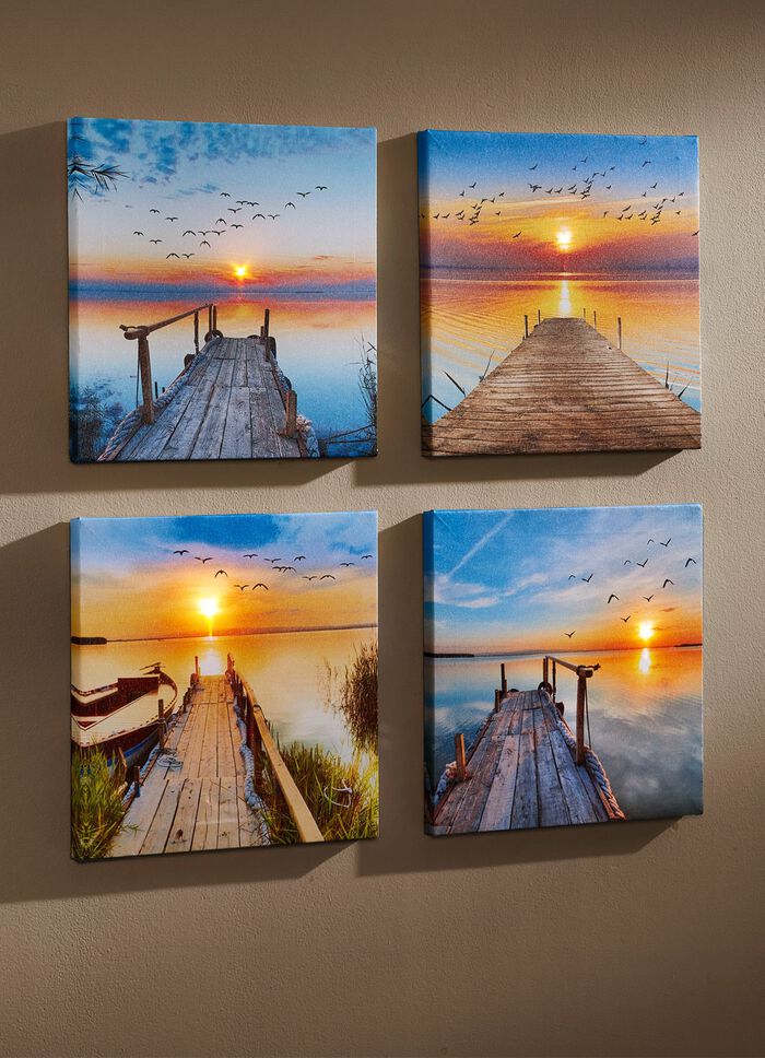 LED plaatje, set van 4 