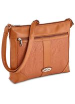 Tas met verstelbare schouderband COGNAC