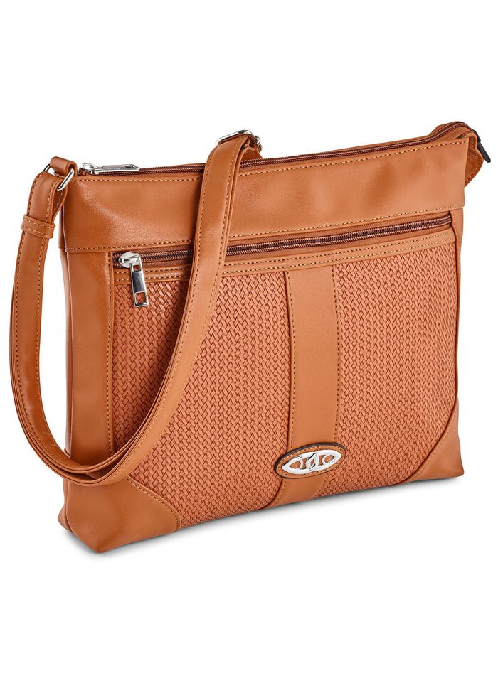 Tas met verstelbare schouderband COGNAC