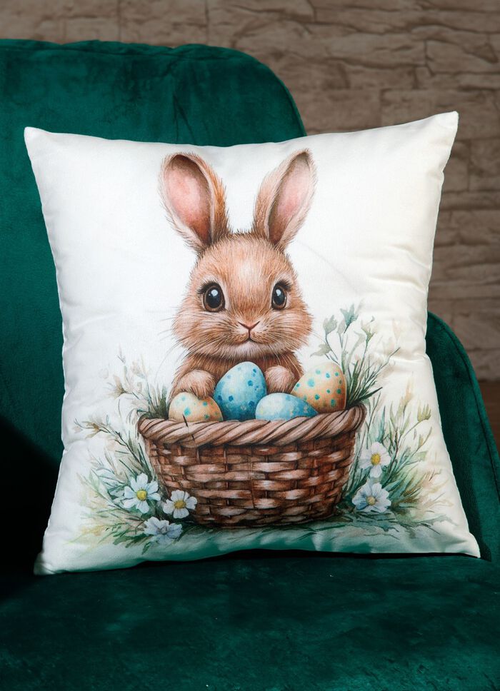 Kussenslopen met fluweellook CR&Egrave;ME-KLEURIG