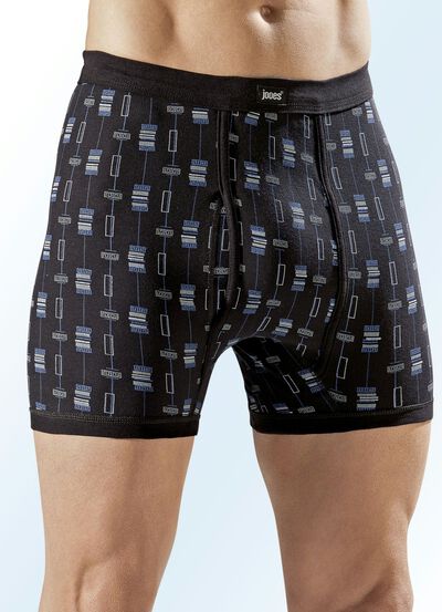 Set van vier boxershorts met gepaspelde binnenkant, met een all-overpatroon 