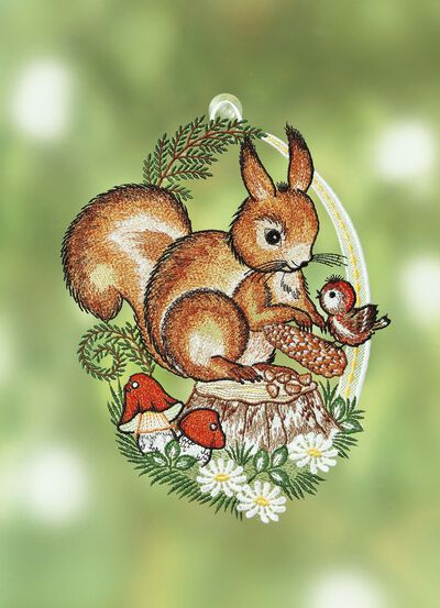 Raamdecoratie van echt kantwerk uit Plauen 