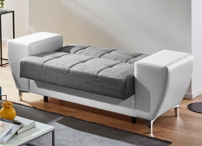 Vrijstaand gestoffeerd meubel met bedstee en relaxfunctie 