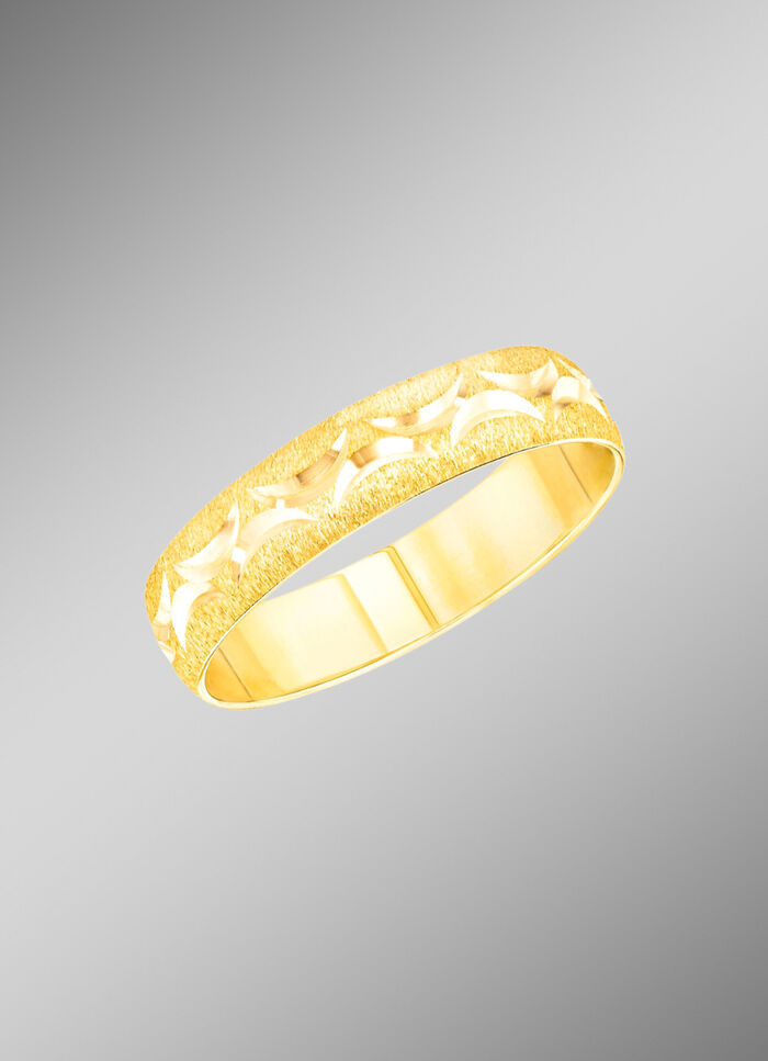 Trouwringen van satijn en diamant 