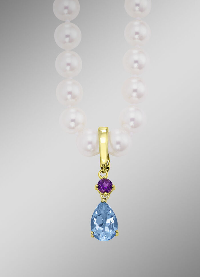 Kettinghanger met blauwe topaas 