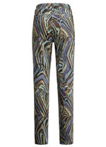 Broek met elastische tailleband aan de achterkant JEANSBLAUW/SALIEBRUIN