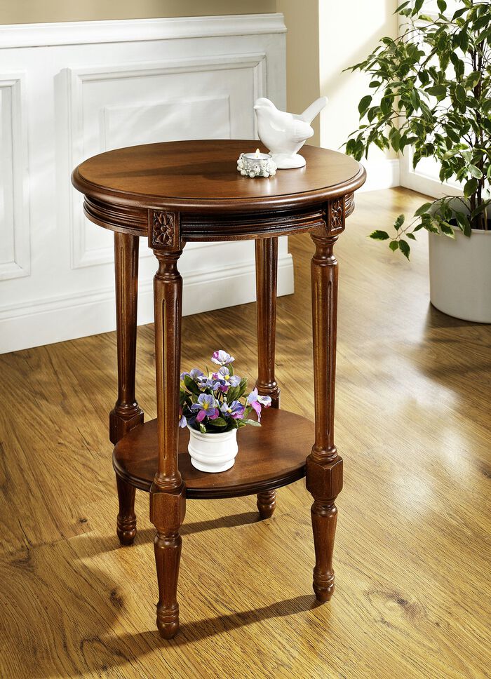 Bijzettafel gedeeltelijk massief 