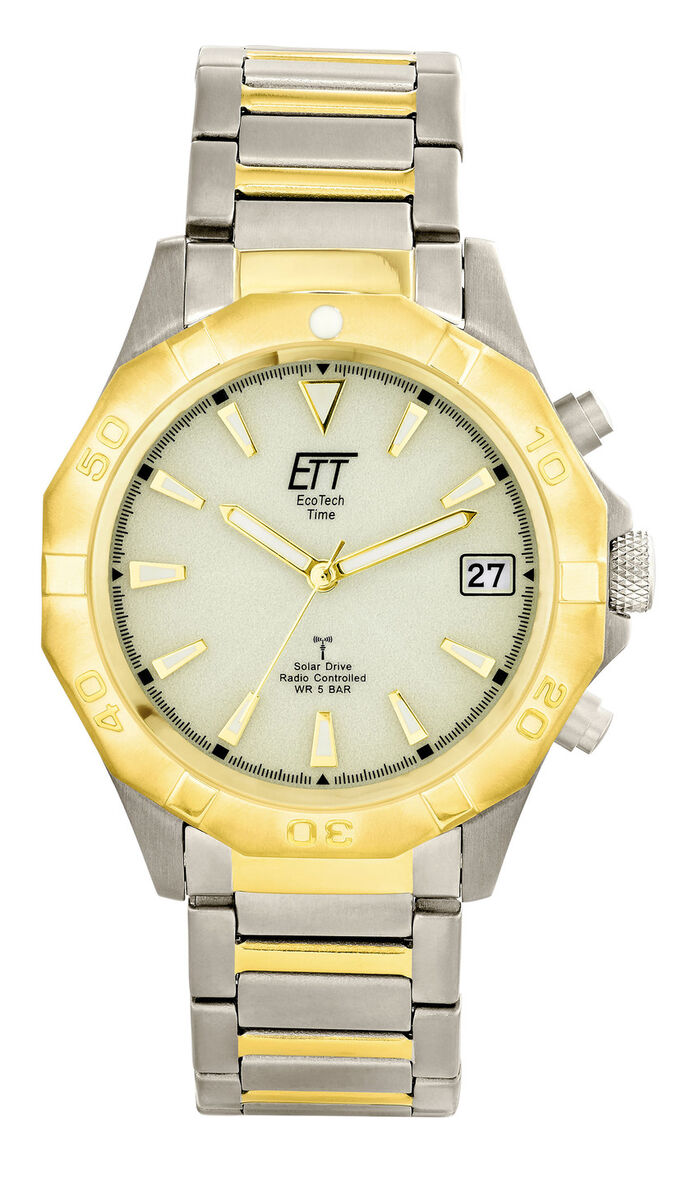 Radiogestuurd herenhorloge op zonne-energie, gemaakt van titanium 