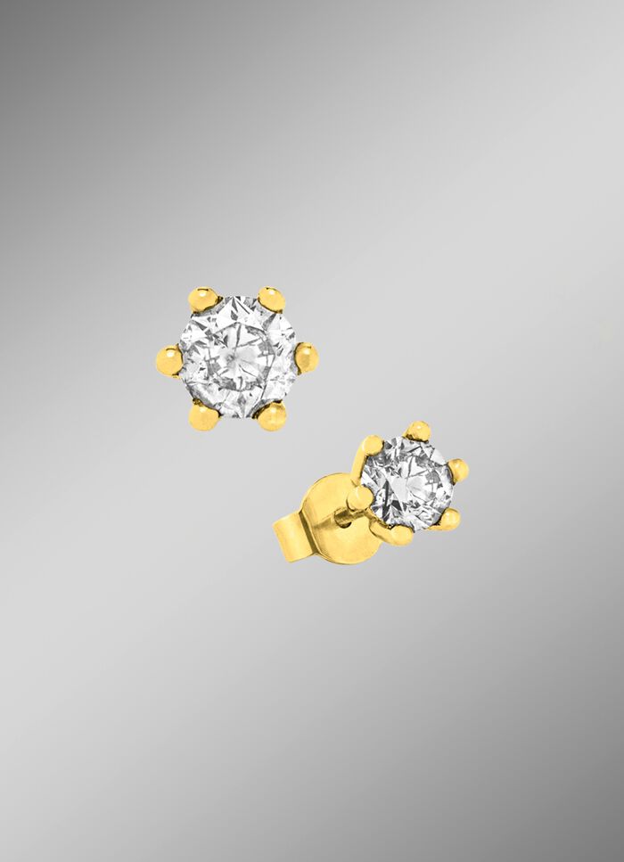 Massieve oorbellen met briljanten 