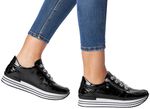 Remonte sneakers met effectieve vetersluiting ZWART