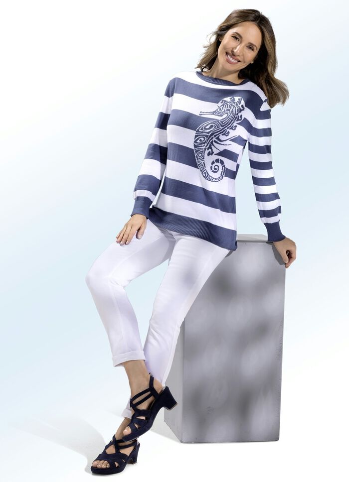 Jeans met mooie borduursels 