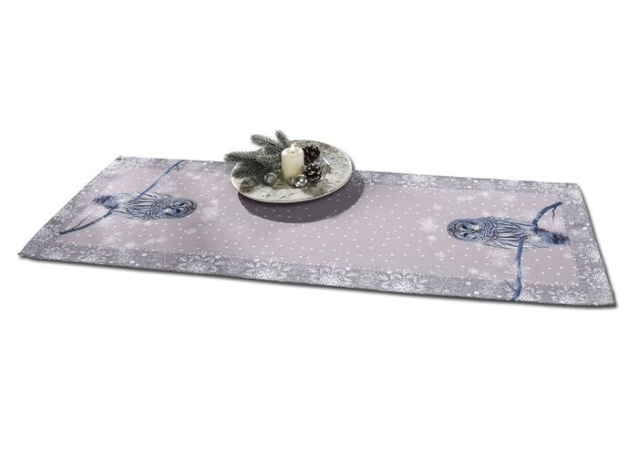Tafel- en kamerdecoratie met sneeuwuilen-motief 