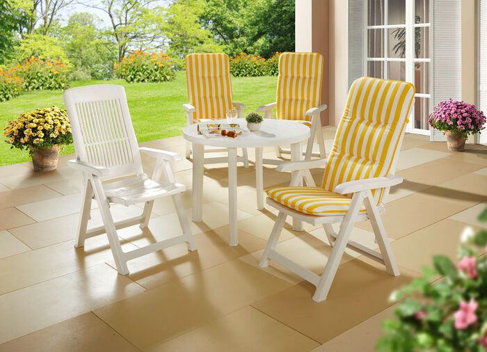 Onderhoudsvriendelijk en weerbestendig tuinmeubilair WIT