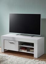 TV longboard met handvatten in aluminiumlook WIT