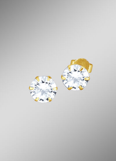 Oorstekers met synthetische zirkonia 