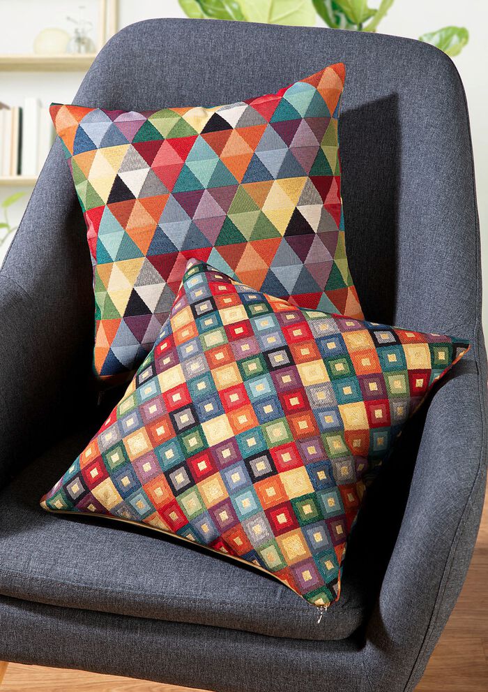 Kleurrijke kussenslopen met ritssluiting KLEURRIJK