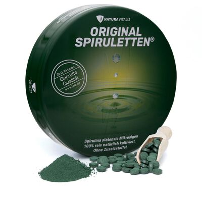 Spirulina tabletten in Spirulettenblik 