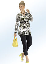 Lange blouse met inkjetprint 