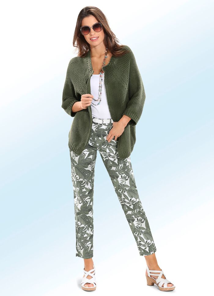 Vest met wijde raglanmouwen OLIJF