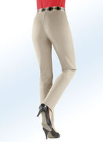 Jersey-broek met speciale verwerking van de tailleband BEIGE