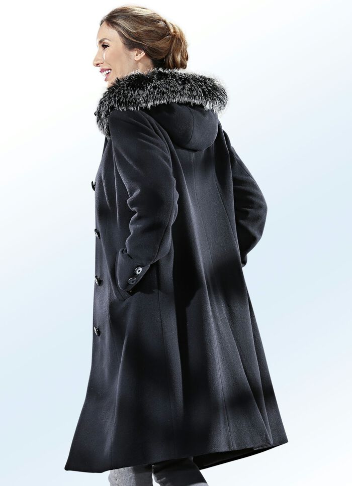 Mantel met verborgen loopsplit 