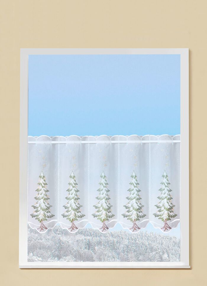 Korte jaloezie&euml;n met dennenmotief 