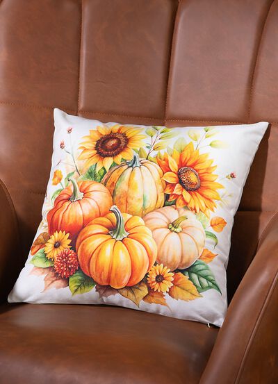 Herfstkussensloop met pompoenmotief 