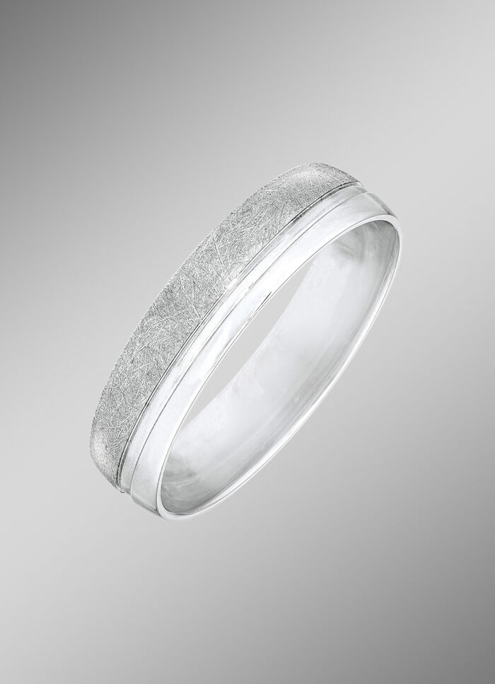 Schitterende trouwring in witgoud 